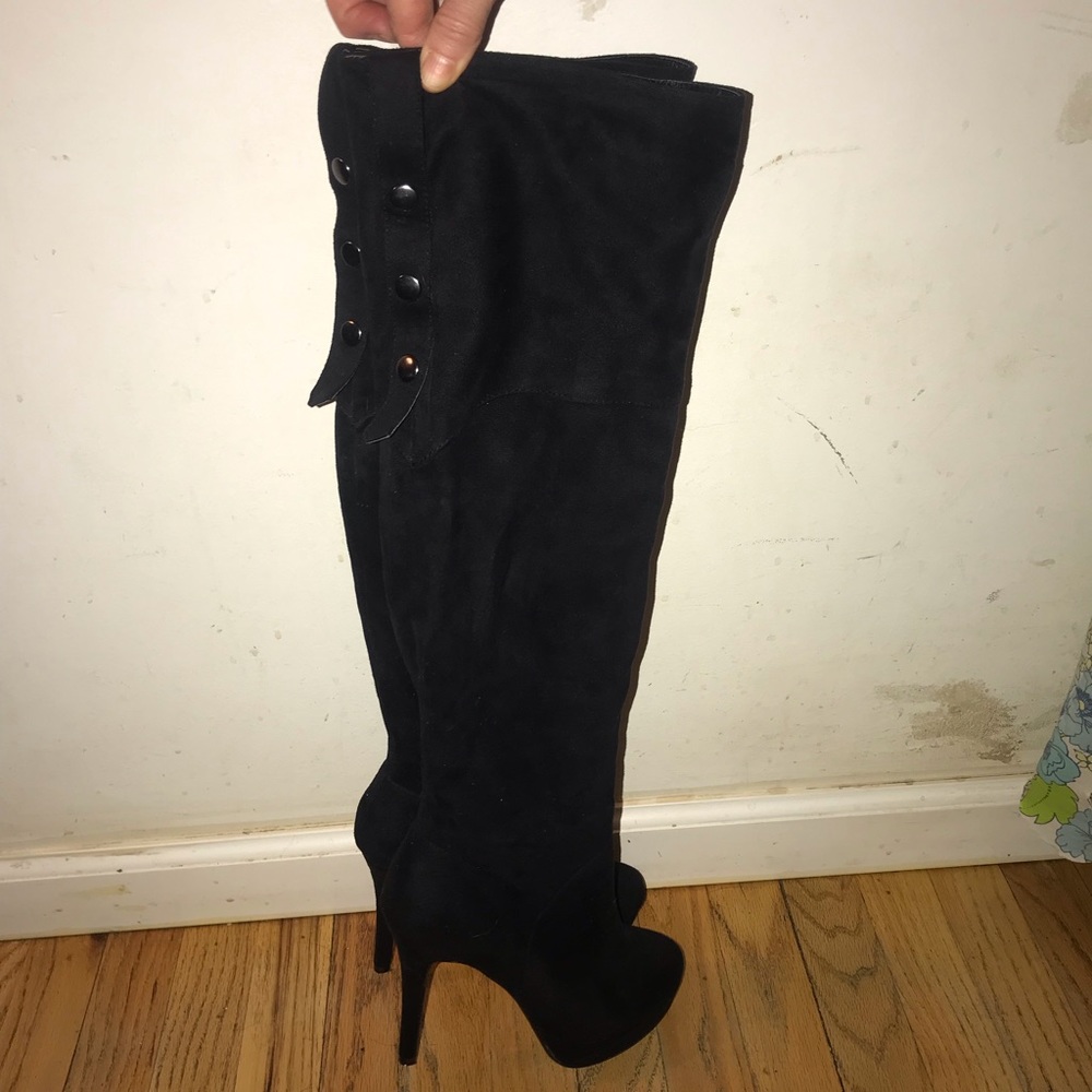 Donald J Pliner Black Knee Highs